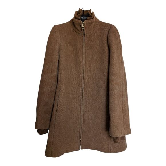 Jcrew Camel Tan Lodge coat in Italian stadium-cloth wool Large/ Us 10 - Picture 9 of 15